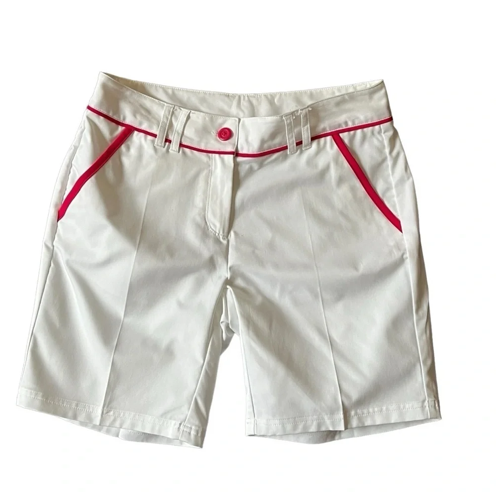 Fila Sport Golf Shorts White & Pink Women's Size 6